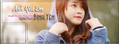 Tạo ảnh bìa facebook anh yêu em