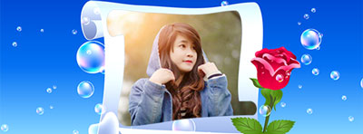 Tạo cover facebook hoa hồng