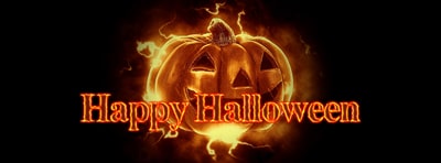 Tạo ảnh bìa chữ lửa Halloween