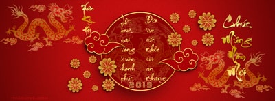Tạo cover câu đối Tết 2019