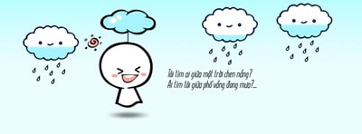 Tạo cover facebook búp bê cầu mưa