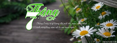 Ảnh bìa facebook tháng 7 kèm status