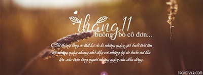 Ảnh bìa Facebook chào tháng 11, chào đón cái lạnh đầu mùa
