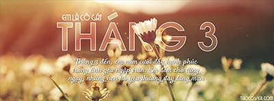 Tạo ảnh bìa Facebook chào tháng 3 online