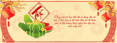 Tạo cover chúc Tết 2023 với bánh chưng